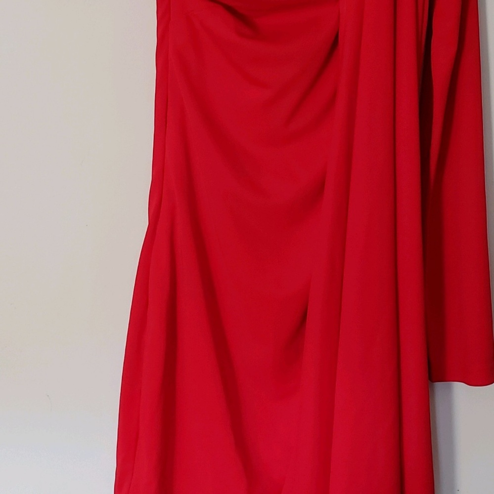 BEBE One Shoulder Red Cocktail Dress